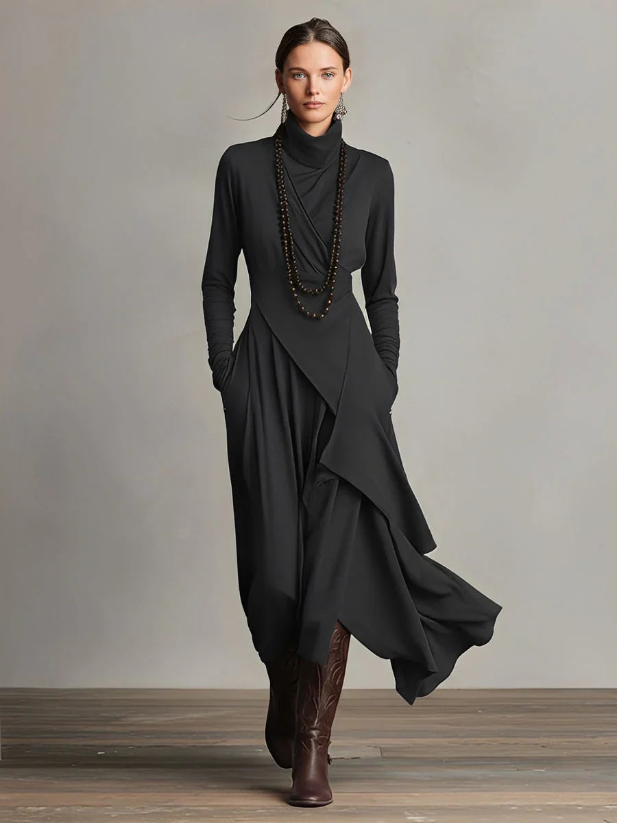 Natalie | Elegante gedrapeerde jurk