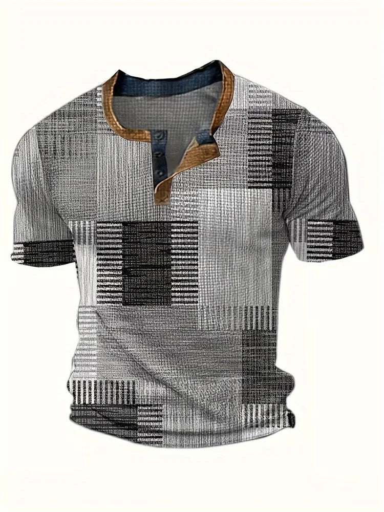 Benz | Kleurrijk Heren Shirt Met Korte Mouwen