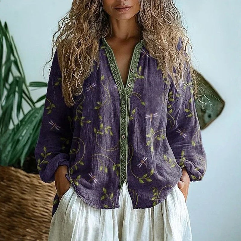 Ambre | Vintage Leaf Blouse