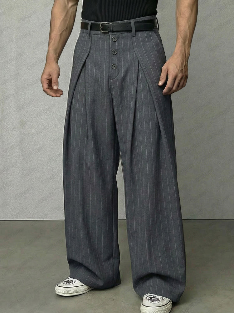 Moises | Essentail gestreepte broek met wijde pijpen