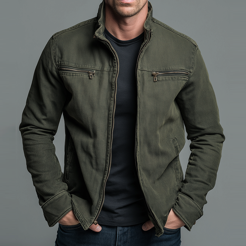 Louis | Vintage katoenen jas met ritssluiting