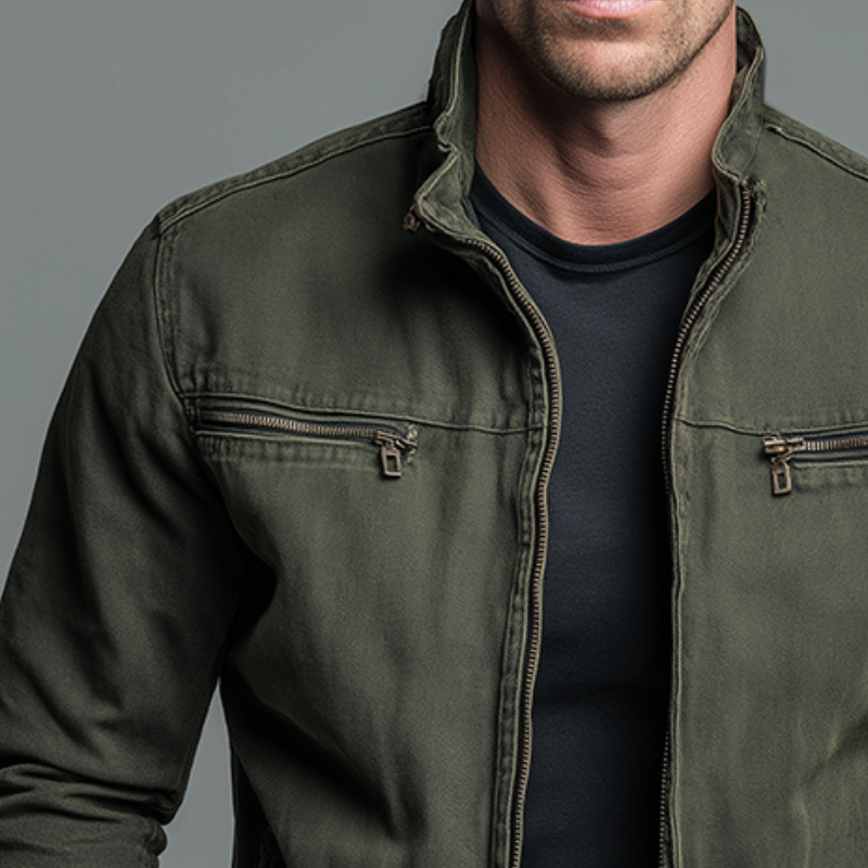 Louis | Vintage katoenen jas met ritssluiting