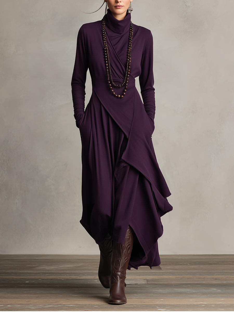 Natalie | Elegante gedrapeerde jurk