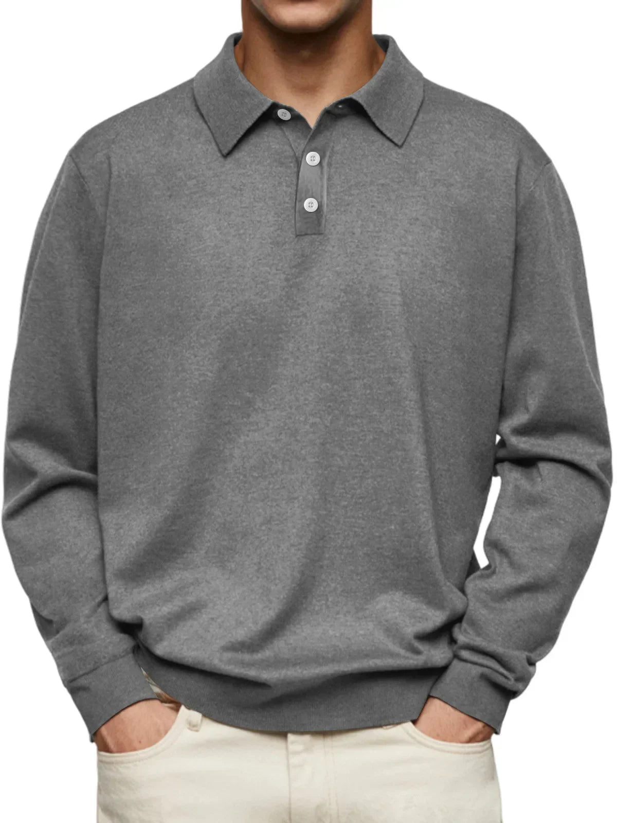 Brent | Casual Poloshirt Met Lange Mouwen