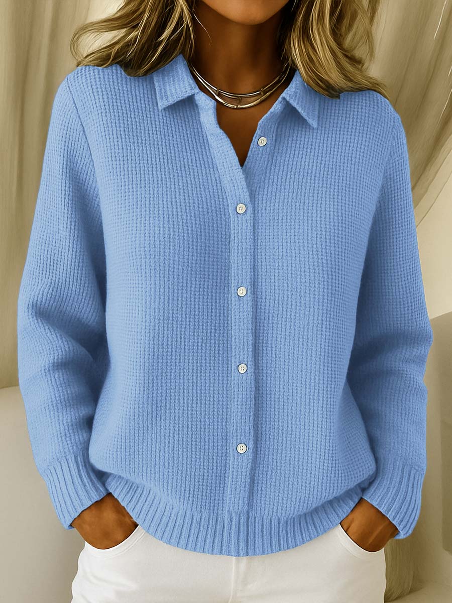 Maeve | Klassieke Gebreide Knopen Cardigan