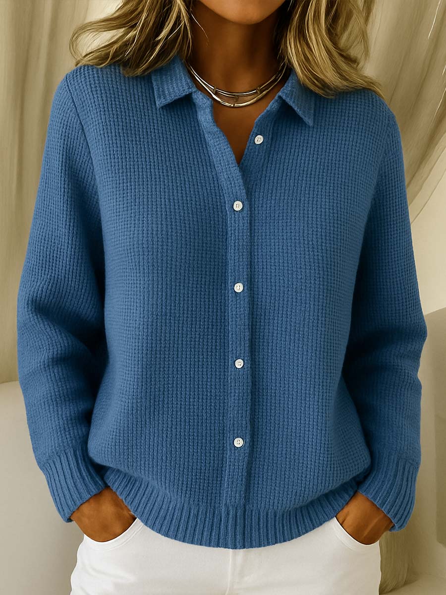 Maeve | Klassieke Gebreide Knopen Cardigan